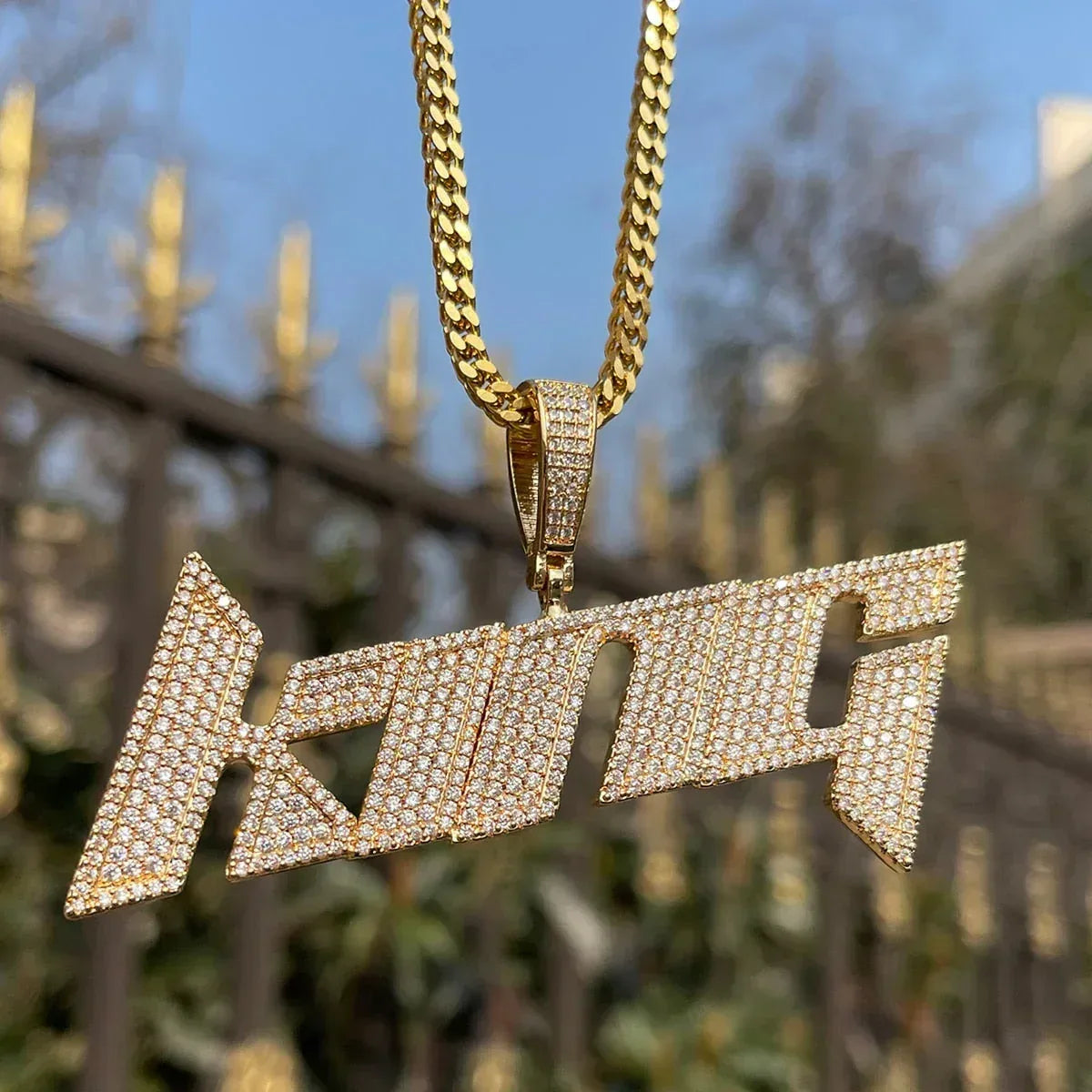 Luxury Font VVS Iced Out Personalized Custom Name Necklace Pendant - Premium Custom Jewelry - CaratixJewelry